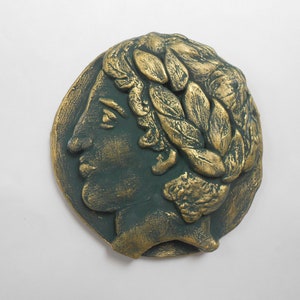 Special ancient coins! Handmade/hand-painted, 2 designs, Head of Apollo, Head of Alexander Great, Birthday gift, Christmas gift, Easter gift