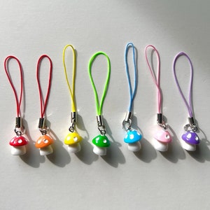 Mushroom Phone Charm / Mushroom Phone Strap / Mushroom Charm / Phone Chain / Phone Strap / Phone Accessory / Y2K / Y2K Phone Charm / Gift