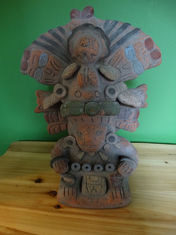 Aztec Mixtec or Zapotec Idol Mexican Folk Art Terracotta Etsy