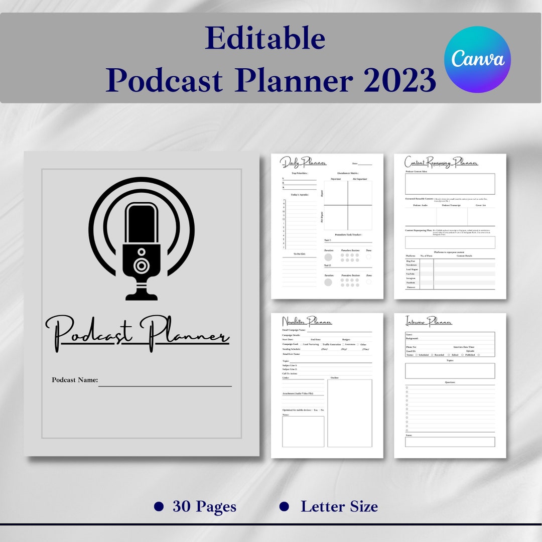Podcast Planner Podcast Business Plan Podcast Template Etsy Podcast Planner Podcast Business Plan Podcast Template Etsy
