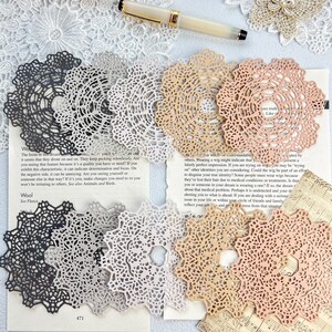 Conjunto de 5 peças de guardanapos de papel cortados em formato irregular para criação de cartões de diário de lixo, scrapbooking, artesanato em papel com mídia mista