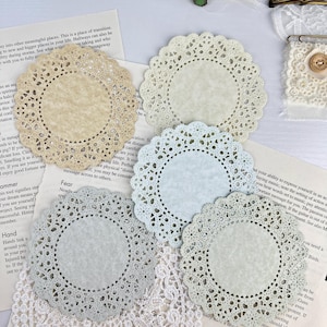 Set van 5 gestanste papieren kleedjes licht en gedempt creatieve junk journaling kaarten maken scrapbooking mixed media papier ambachten