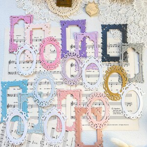 Ensemble de 4 cadres découpés en relief scintillants pour création de cartes de journalisation indésirable, scrapbooking, travaux manuels en papier, techniques mixtes