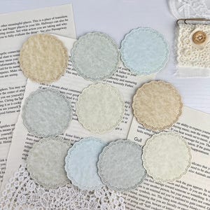 Lot de 10 napperons en papier découpés, légers et discrets, création de cartes de journalisation indésirable, scrapbooking, techniques mixtes, artisanat en papier