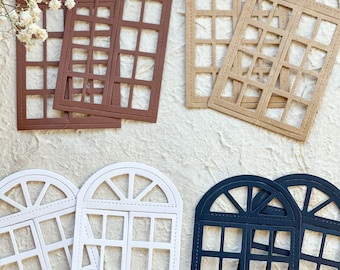 Set Die Cut Arched Open Window for Card Making, Scrapbooking, Junk Journaling Paper Crafts
