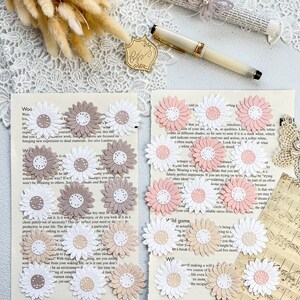 Gestanzte 10 Stück gestanzte Blütenblätter für Junk Journaling, Kartenherstellung, Scrapbooking, Mixed Media Papier, Basteln