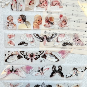 AMOSTRA somente fita PET fosca Von Melle para diário criativo, scrapbooking, adesivos para planejador bujo