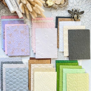 Ensemble de 10 couches de papier cartonné en relief pour la création de journaux indésirables, le scrapbooking, la fabrication de cartes, l'artisanat en papier