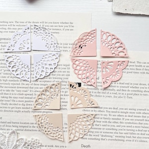 Conjunto de 12 peças de enfeites de canto cortados em molde para fazer cartões, scrapbooking, diário criativo, artesanato em papel