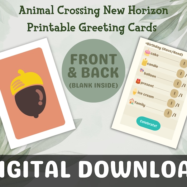 Acnh Recipe Card Printable - Etsy