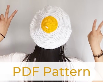 Crochet Egg Beret PATTERN - PDF Download