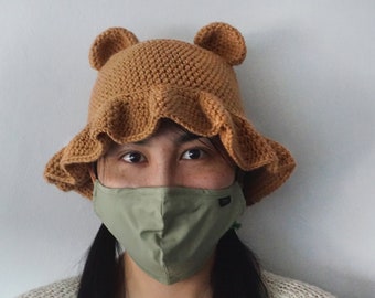 Bear Crochet Bucket Hat