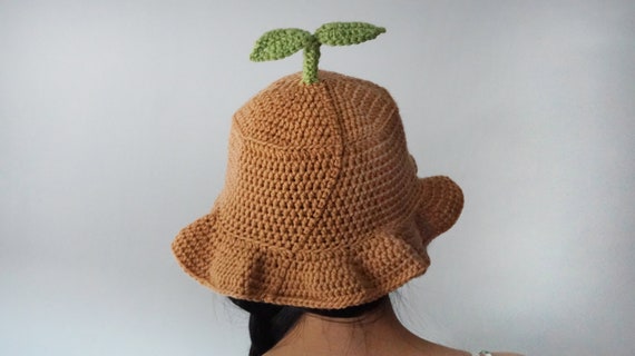 Sprout Crochet Bucket Hat - Etsy