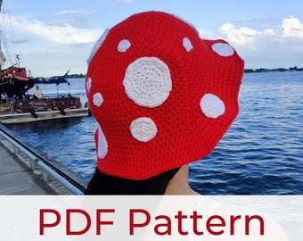 Crochet Mushroom Bucket Hat PATTERN - PDF Download