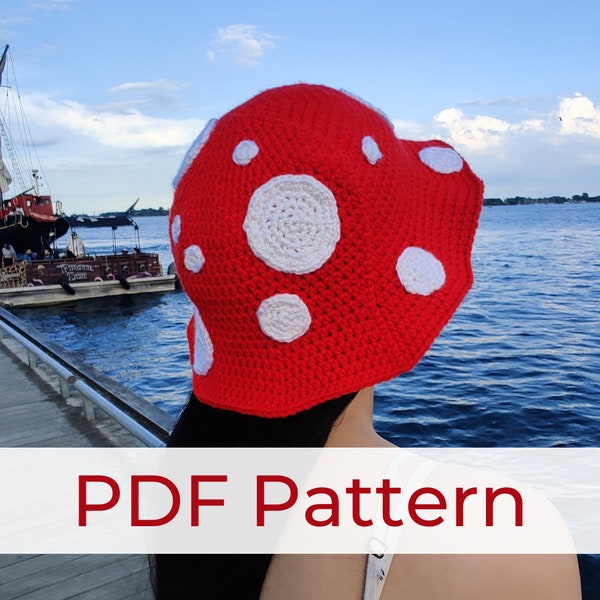 Crochet Mushroom Bucket Hat PATTERN - PDF Download