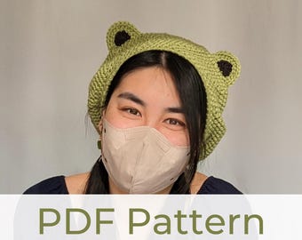 Crochet Frog Beret PATTERN - PDF Download