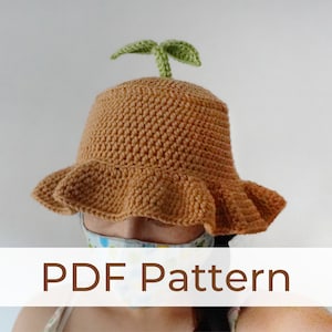 Crochet Sprout Bucket Hat PATTERN - PDF Download