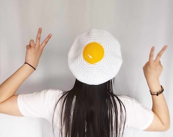 Egg Crochet Beret | Cute Unique Accessories