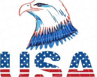 American Bald Eagle png file, 4th of July sublimation