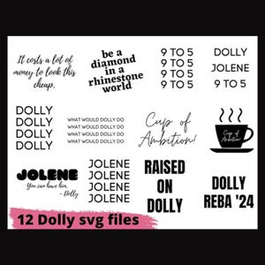 Set of 12 Dolly Parton svg and png files for Cricut and Sublimation