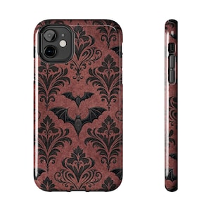 Gothic Bat Damask Phone Case | Tough Phone Case