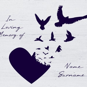 In Loving Memory Printable Pdf, Svg, Png- Personalized- in loving memory png in memory svg memorial svg in the loving memory of svg