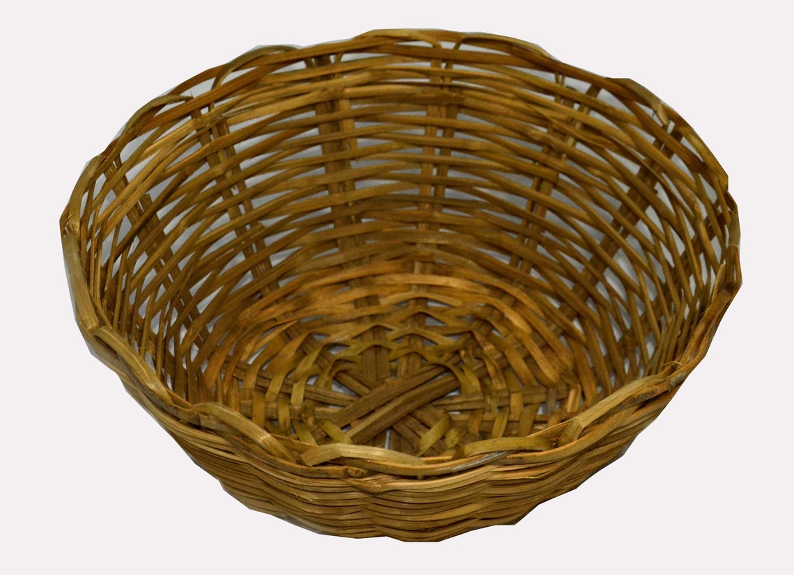 Bamboo Basket Fruit Basket Home and Living Bamboo Item Etsy