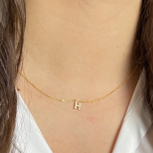 Initial Necklaces for Women, Gold letter necklace, Handmade letter necklace, Minimalist gold necklace, letter name necklace, letter choker