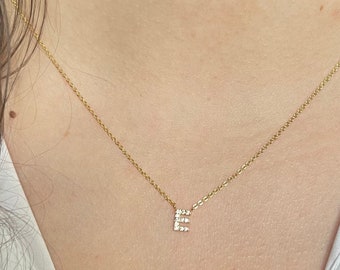 Gold Initial Letter Necklace, Personalized Choker