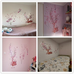 Autocollant mural pour chambre d'enfant girly. Autocollant amovible image 8