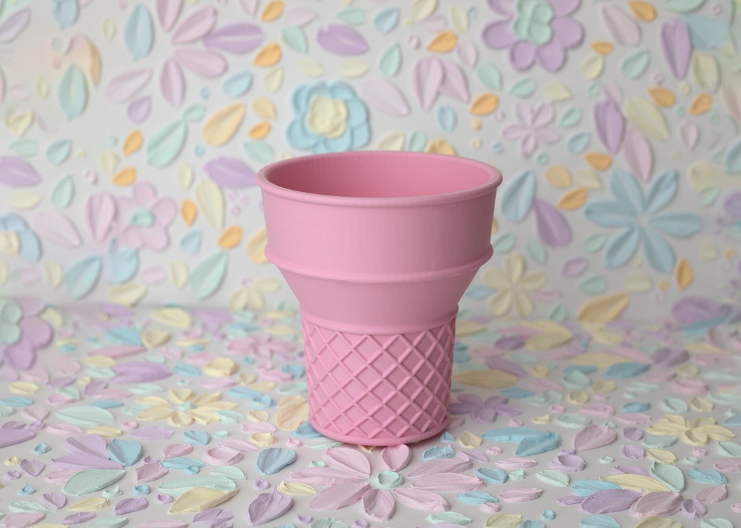 Large Ice Cream Cone Planter With Drip Tray 7 X 7 Etsy
