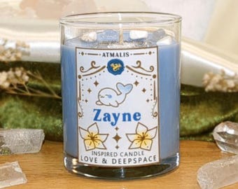 Zayne || Love and deepspace || Scented Candle || Gift ||  Handmade, Soy wax, Bio, Vegan, Rustic