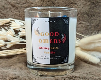 Good Omens || Scented Candle || Gift ||  Handmade, Soy wax, Bio, Vegan, Rustic