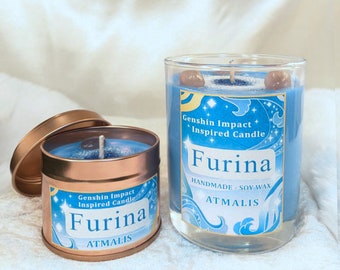 Furina || Genshin Impact  || Scented Candle || Gift ||  Handmade, Soy wax, Bio, Vegan, Rustic