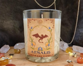 Personalized Candle || Aroma includes Dragon Age - Baldur's Gate - &More || Scented Candle || Gift ||  Handmade, Soy wax, Bio, Vegan, Rustic