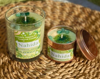 Nahida || Genshin Impact  || Scented Candle || Gift ||  Handmade, Soy wax, Bio, Vegan, Rustic