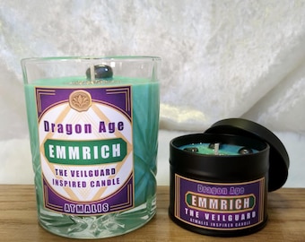 Emmrich Volkarin || Dragon Age Veilguard || Scented Candle || Gift ||  Handmade, Soy wax, Bio, Vegan, Rustic