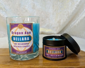 Bellara Lutare || Dragon Age Veilguard || Scented Candle || Gift ||  Handmade, Soy wax, Bio, Vegan, Rustic