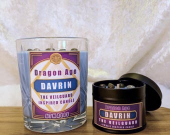 Davrin || Dragon Age Veilguard || Scented Candle || Gift ||  Handmade, Soy wax, Bio, Vegan, Rustic