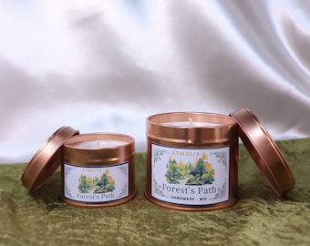 Forest&#39;s Path || Scented Candle || Gift ||  Handmade, Soy wax, Bio, Vegan, Rustic