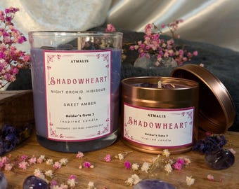 Shadowheart || Baldur's Gate 3 || Scented Candle || Gift ||  Handmade, Soy wax, Bio, Vegan, Rustic