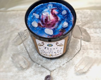 Trust The Universe || Scented Manifestation Intention Candle || Gift ||  Handmade, Soy wax, Bio, Vegan, Rustic
