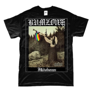 BUMZONE gay trans pride black metal tee