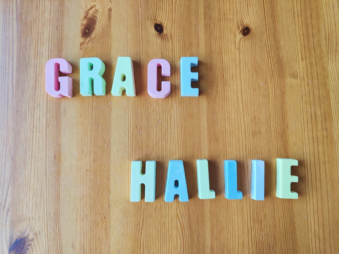 Personalised Handmade Name Chalks children's crafts Etsy