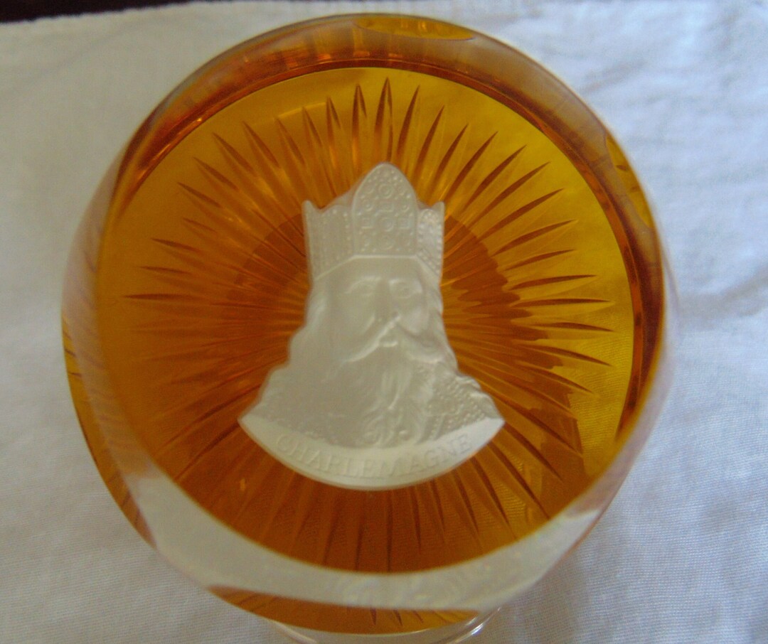 Baccarat Crystal Paperweight Franklin Mint Great Leader Etsy