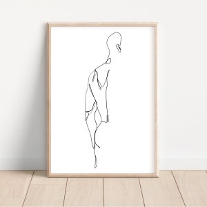 Man Line Art Print, Printable Wall Art, Modern One Line Art Print, Line Art Print, Line Art Man, Male Art, Digital Download