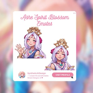 Spirit Blossom Ashe Prestige Emote | Discord Emotes | League of Legends | Twitch Streaming | Ashe | Ashe League of Legends |
