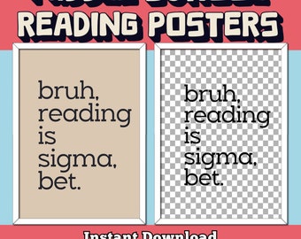 Middle School Reading Posters: Slang, Rizz, Bruh (Digital Download)