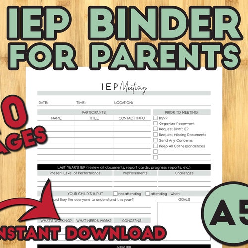 IEP Binder Etsy
