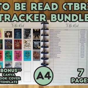 TBR Tracker Booktok Journal Insert Printable To Be Read List 2025 Reading Tracker Checklist Template Bujo PDF Bundle Books To Read List A4